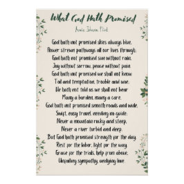 Glanzend Poster Wat God Hath beloofde