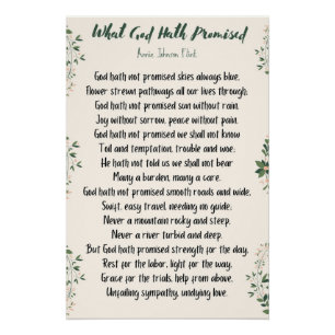 Glanzend Poster Wat God Hath beloofde