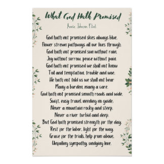 Glanzend Poster Wat God Hath beloofde