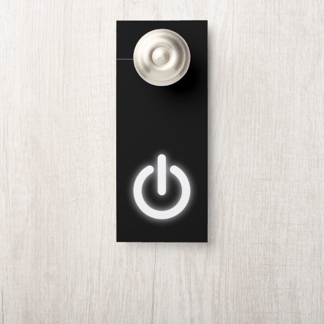 Glanzend Power Aan Symbool Grappig Deurhanger (Op knop)