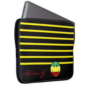 Glanzend Rasta Colors Vlag Laptop Sleeve
