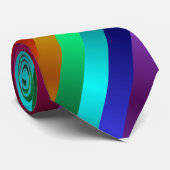 Glanzend regenboogstrips Stropdas (Opgerold)