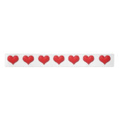 Glanzend Rode Hart Valentijnsdag Satijnen Lint (Voorkant)