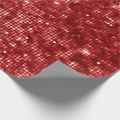 Glanzend Rode Kerst Glitter Cadeaupapier (Hoek)