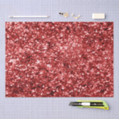 Glanzend Rode Kerst Glitter Tissuepapier (Craft)