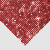 Glanzend Rode Kerst Glitter Tissuepapier (Detail)