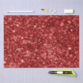 Glanzend Rode Kerst Glitter Tissuepapier (Craft)