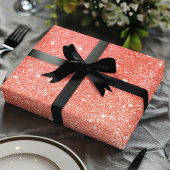 Glanzend Rode Ombre Glitter Cadeaupapier