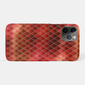 Glanzend Rode Ombre Glitter Draak Schubben Case-Mate iPhone Case (Achterkant (horizontaal))