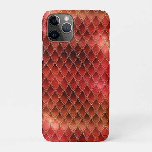Glanzend Rode Ombre Glitter Draak Schubben Case-Mate iPhone Case (Achterkant)