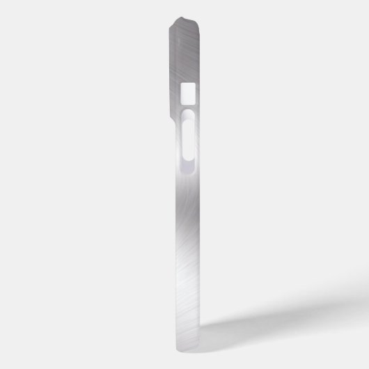 Glanzend Roestvrij staal Metalli Look- Monogram Case-Mate iPhone Case (Achterkant / Links)