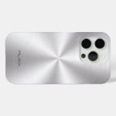 Glanzend Roestvrij staal Metalli Look- Monogram Case-Mate iPhone Case (Achterkant (horizontaal))
