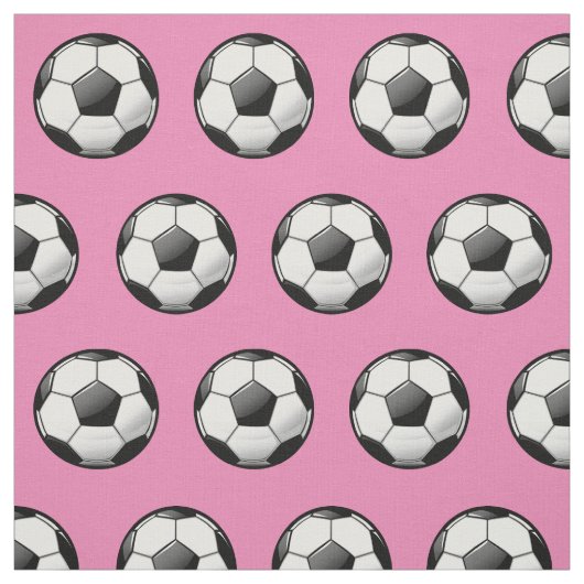 Glanzend rond Voetbal Roze Stof (Swatch)