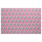 Glanzend rond Voetbal Roze Stof (Fat Quarter)