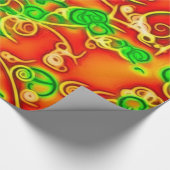 glanzend rood cadeaupapier (Hoek)