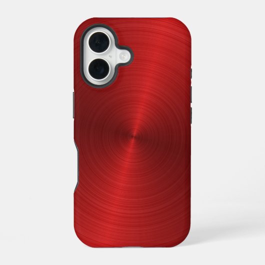 Glanzend rood metallic design iPhone 16 hoesje (Achterkant)
