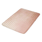 Glanzend Roos Blush Gold Glitter Mermaid Scales Badmat (Gekanteld)
