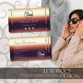 Glanzend Roos Gold Optics Sparkle Diamonds Toevoeg Visitekaartje