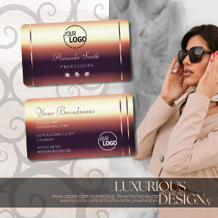 Glanzend Roos Gold Optics Sparkle Diamonds Toevoeg Visitekaartje