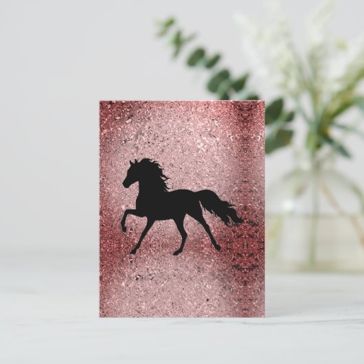 Glanzend Roos Gold Padfolio Briefkaart (Staand voorkant)