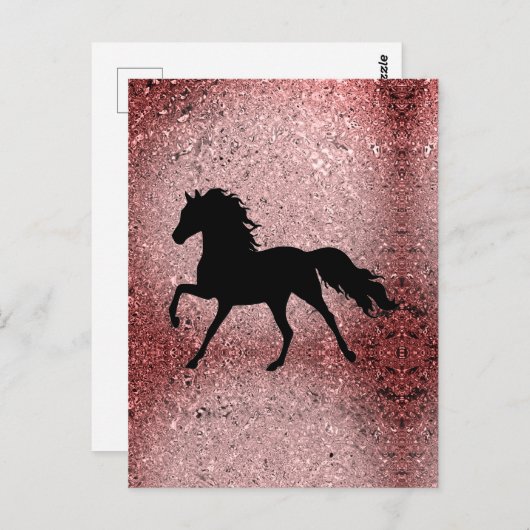 Glanzend Roos Gold Padfolio Briefkaart (Voorkant / Achterkant)