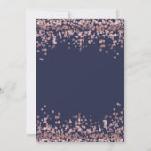 Glanzend roos gouden confetti tiara Quinceañera ma Kaart (Achterkant)