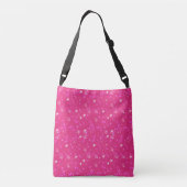 Glanzend roze crossbody bag tas (Achterkant)