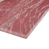 Glanzend Roze Folie en Glitter Monogram Snijplank (Hoek)