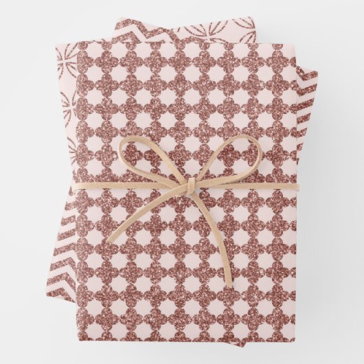 Glanzend Roze Goud Inpakpapier Vel (In situ)