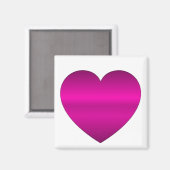 Glanzend Roze Hart Magneet (Voorkant / Achterkant)