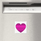 Glanzend Roze Hart Magneet (Insitu (Vaatwasser))