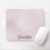 Glanzend roze, MEESTAL Glitter PERSONALIZED JOUW N Muismat (Met muis)