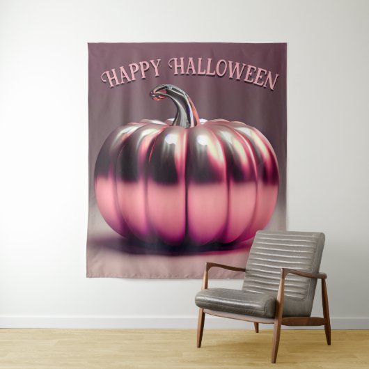 Glanzend roze pompoen foto achtergrond wandkleed (In situ)