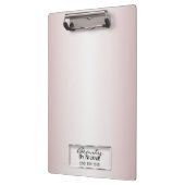 Glanzend Roze Roze Glam Marmer Modern Gepersonalis Klembord (Links)