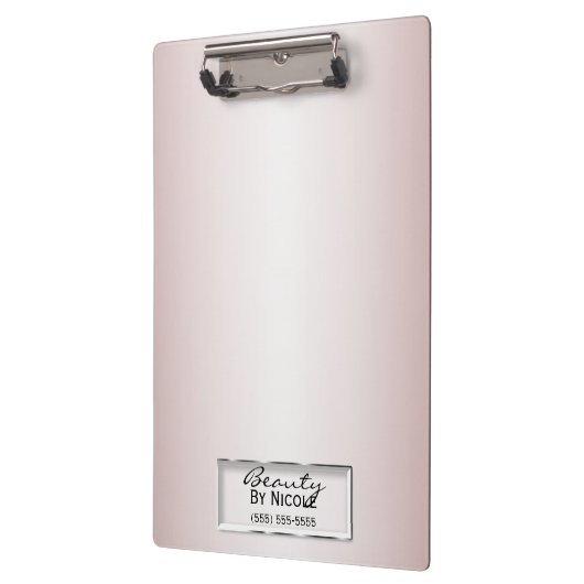 Glanzend Roze Roze Glam Marmer Modern Gepersonalis Klembord (Links)