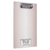 Glanzend Roze Roze Glam Marmer Modern Gepersonalis Klembord (Rechts)