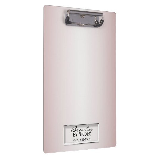 Glanzend Roze Roze Glam Marmer Modern Gepersonalis Klembord (Rechts)