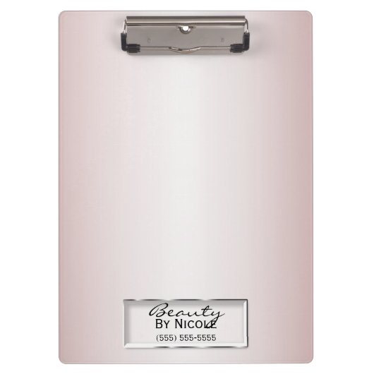 Glanzend Roze Roze Glam Marmer Modern Gepersonalis Klembord (Voorkant)