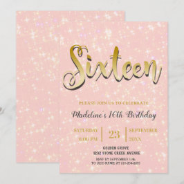 Glanzend Roze | Sweet 16 Kaart