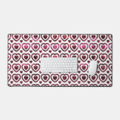 GLANZEND ROZE VALENTIJN LIEFDE HARTEN BUREAUMAT (Keyboard & Muis)