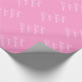 Glanzend roze verlooppapier cadeaupapier (Hoek)
