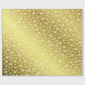 Glanzend, schaars, papier, geel, mooi, bloemig, cadeaupapier (Vlak)