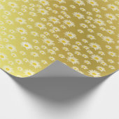 Glanzend, schaars, papier, geel, mooi, bloemig, cadeaupapier (Hoek)