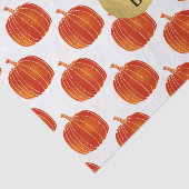 Glanzend Sinaasappel Herfst Pompoen Gold Glam Cust Tissuepapier (Detail)