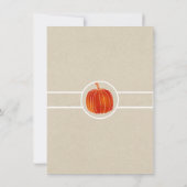 Glanzend Sinaasappel kleine pompoen Herfst Vrijgez Kaart (Achterkant)