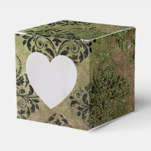 Glanzend smaragdgroen en zwart vintage damast