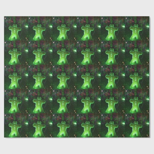 Glanzend tandbrood voor heren en lichtbomen cadeaupapier (Vlak)