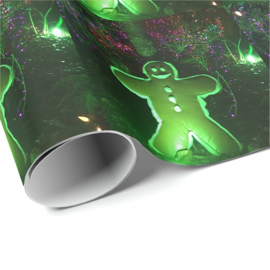 Glanzend tandbrood voor heren en lichtbomen cadeaupapier (Rol Hoek)