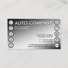 glanzend tandwieltje klantenkaartje