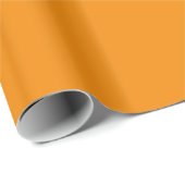 Glanzend Tangerine Oranje Kleur Wrapping Papier (Rol Hoek)